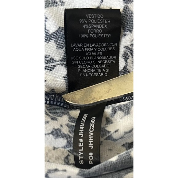 Jessica Howard Navy White Floral Sleeveless Midi Dress Size 8 - Picture 7 of 8